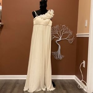 Floor-length white gown